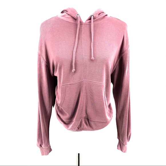 Free People Pink Back Into It Cutout Hoodie - Picture 2 of 9